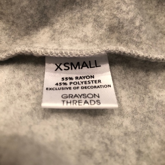 Gray sweatshirt w navy blue letters - Picture 4 of 4